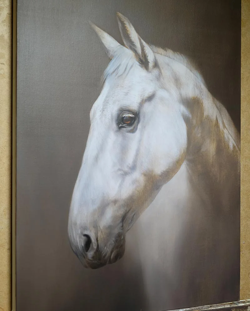 Horse Portrait of Elly - Developing Form Horse portrait of Elly, showing the development of form in oil.