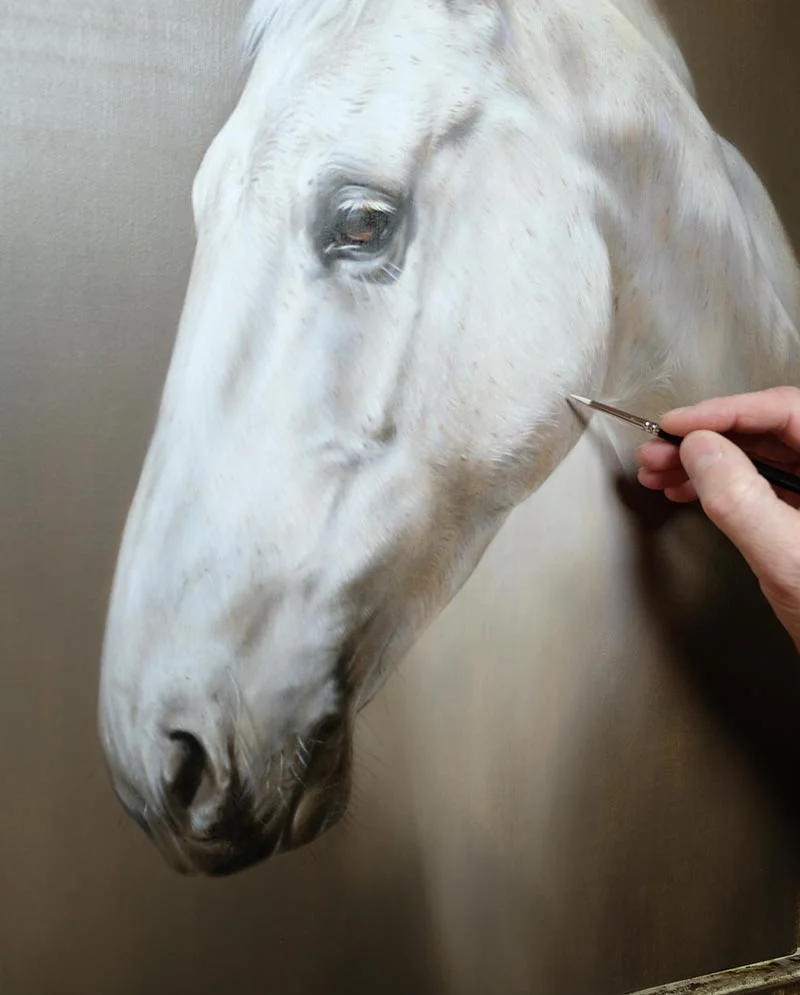 Horse Portrait of Elly - Building Layers Horse portrait of Elly, building layers of paint.