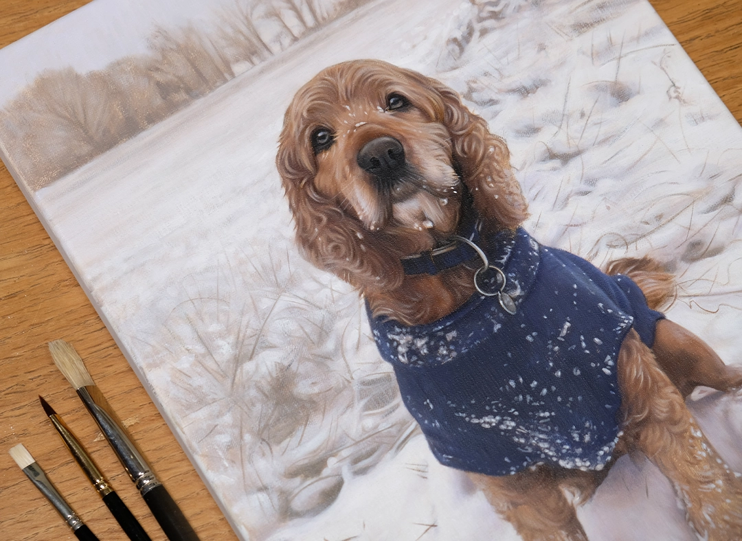 Oils pet portraits memorial portraits by Nicholas Beall