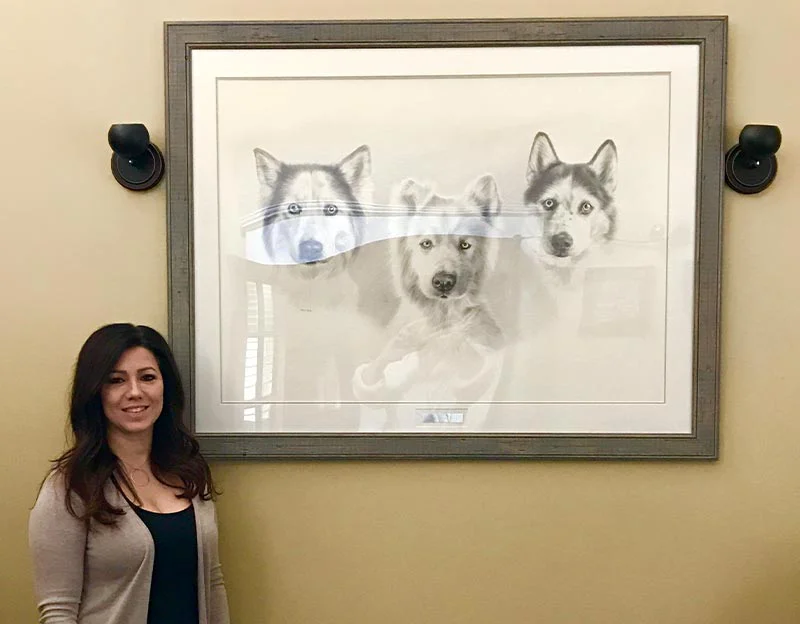 Client Stephen and Sara Humes' testimonial for Punky Bear and Sasha's portrait