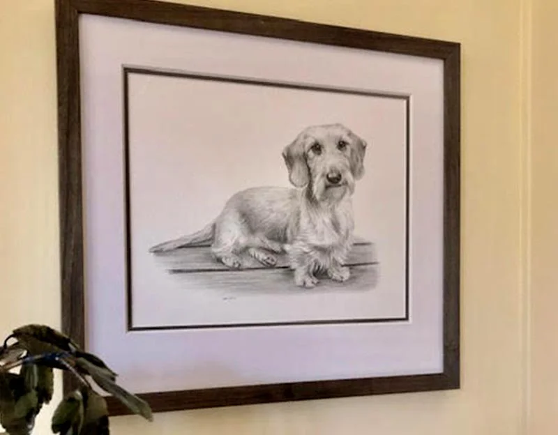 Client Stephany's testimonial for Belle's pencil portrait