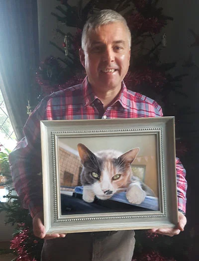 Classic paintings of cats, showcasing Nicholas Beall's artistic style.